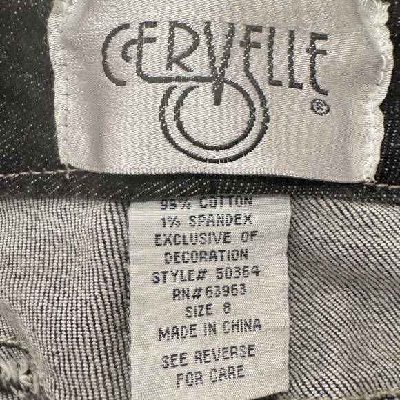 Cerevelle Black Denim Embellished Wide Leg Jeans Size 8 - Picture 4 of 7